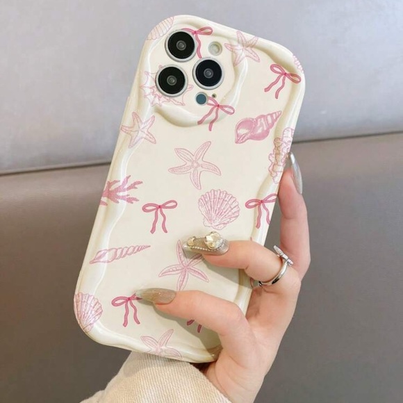 Pink and Cream Seashell iPhone Case - Picture 1 of 4
